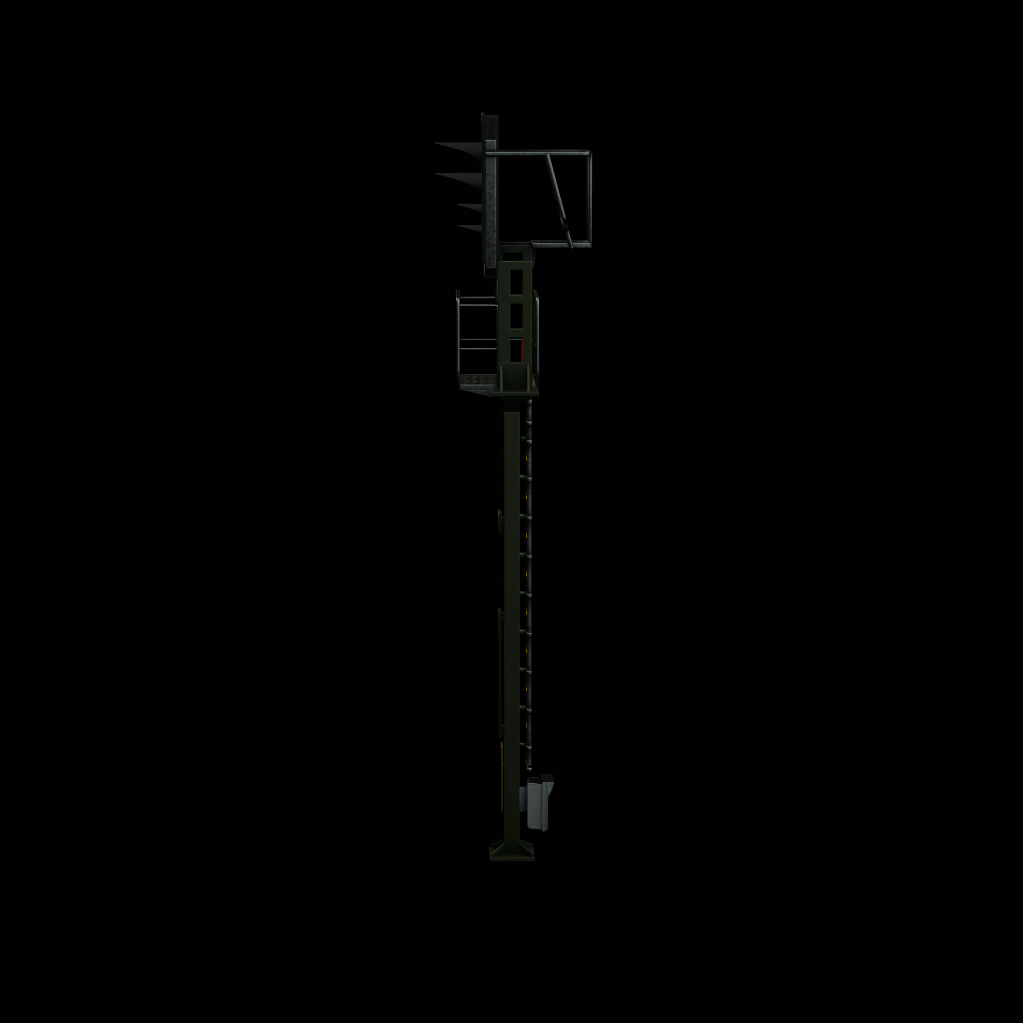 KS Railway Signal Post 7000mm Version-9 Low-poly 3D model_22