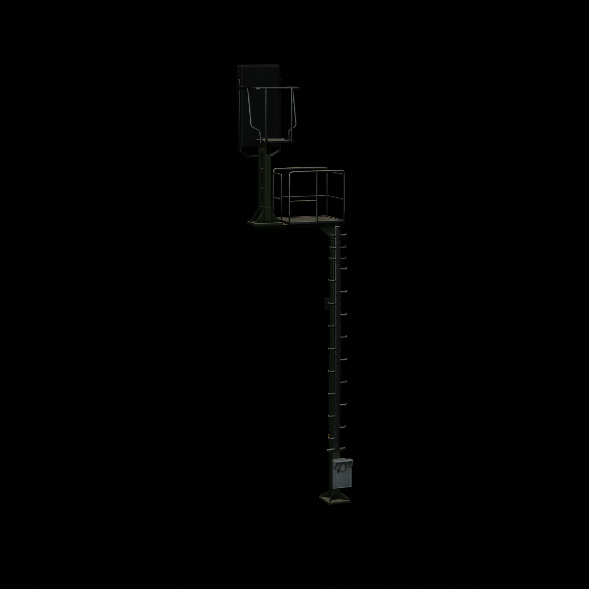 KS Railway Signal Post 7000mm Version-9 Low-poly 3D model_29
