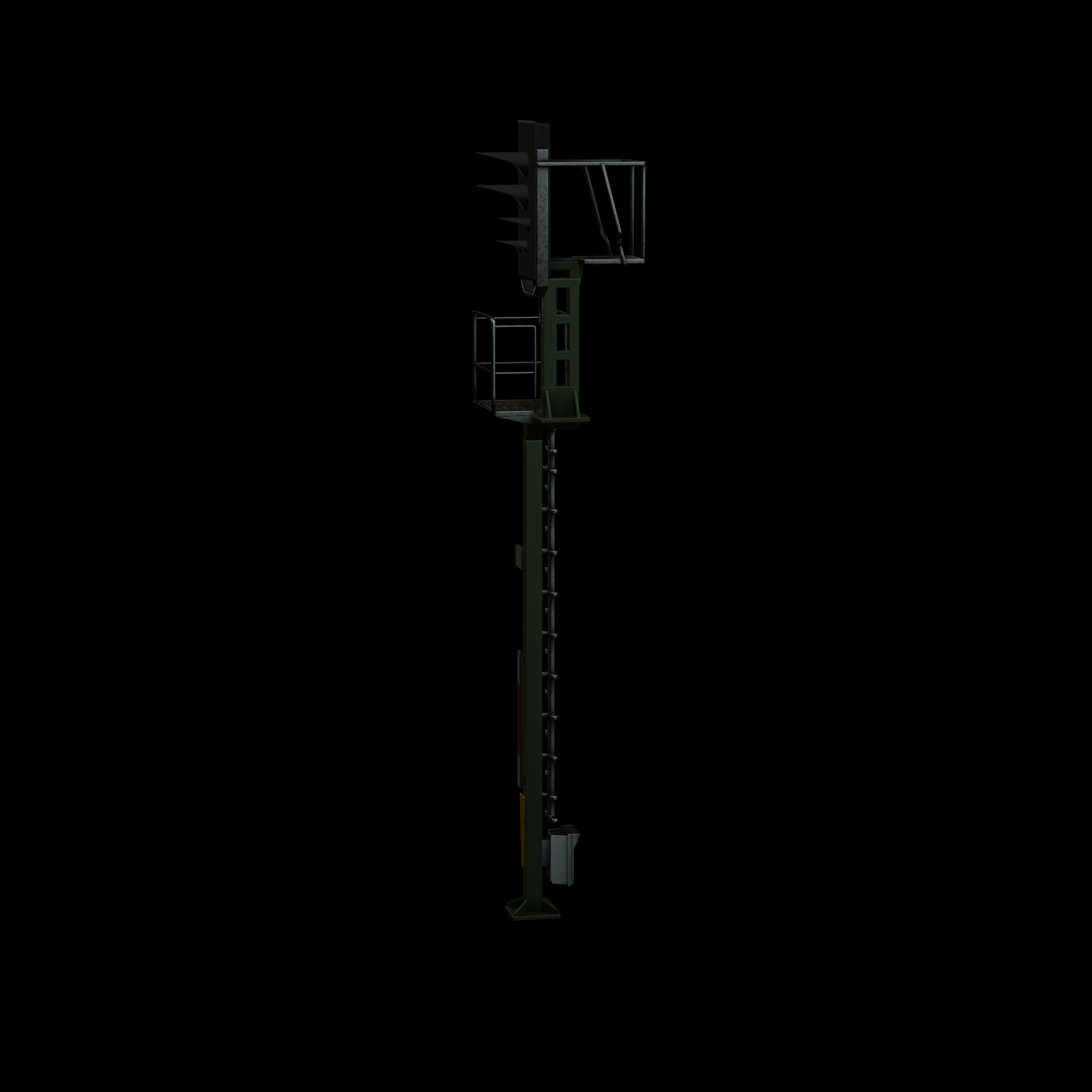 KS Railway Signal Post 7000mm Version-9 Low-poly 3D model_56