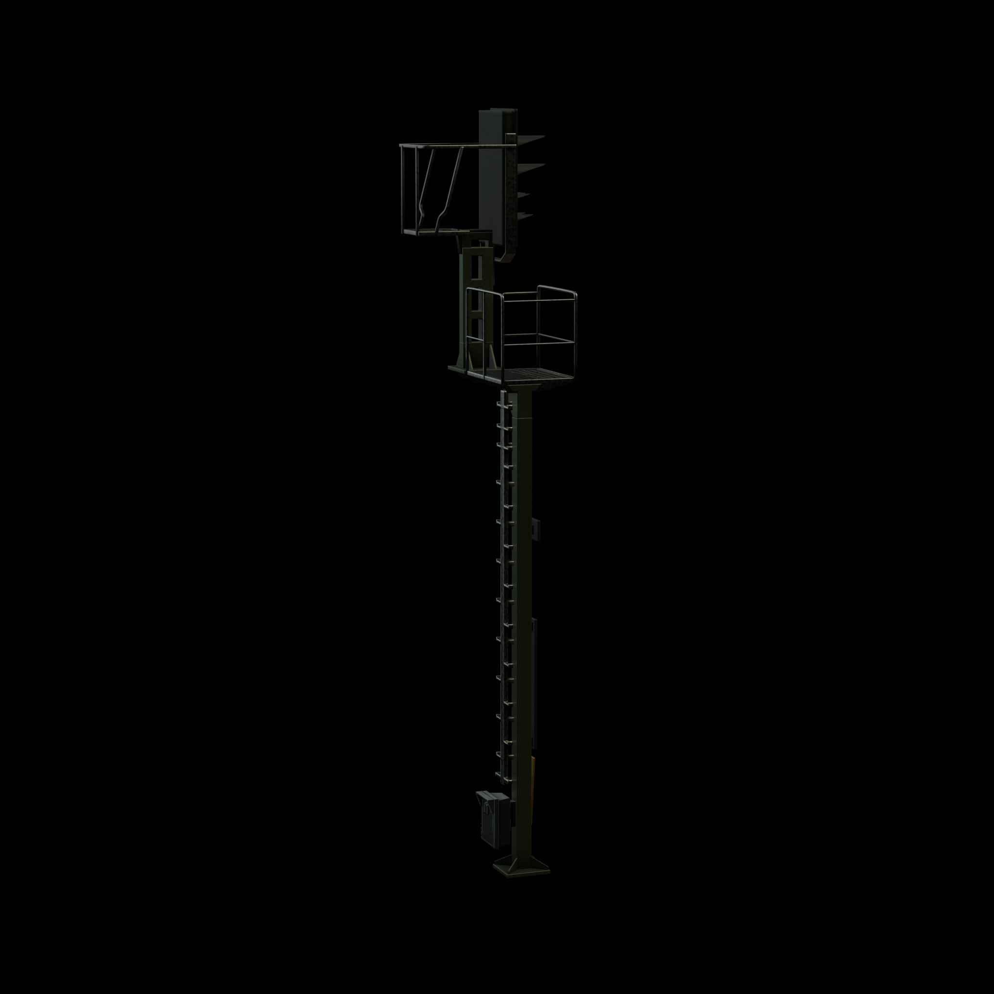 KS Railway Signal Post 7000mm Version-9 Low-poly 3D model_39