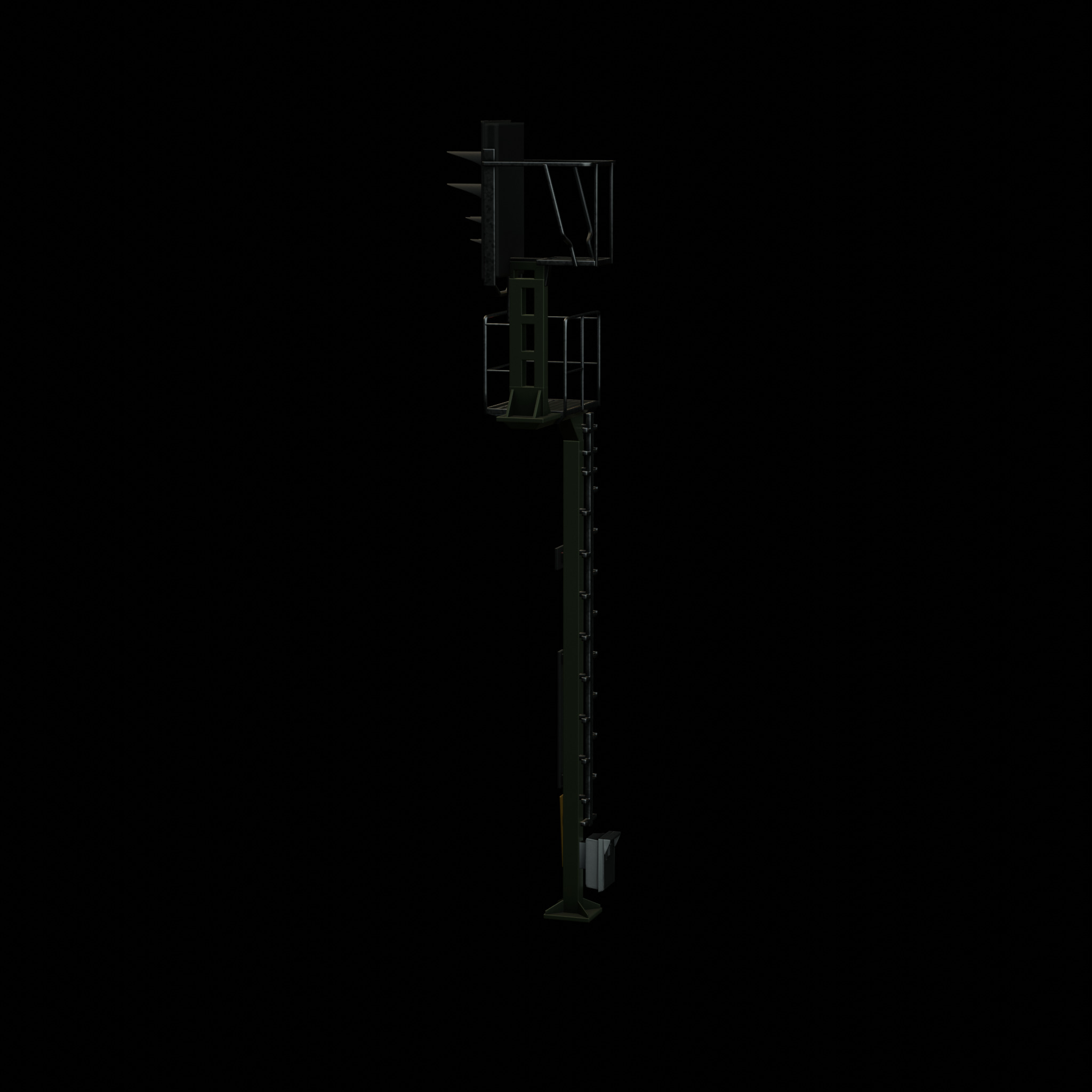 KS Railway Signal Post 7000mm Version-9 Low-poly 3D model_24