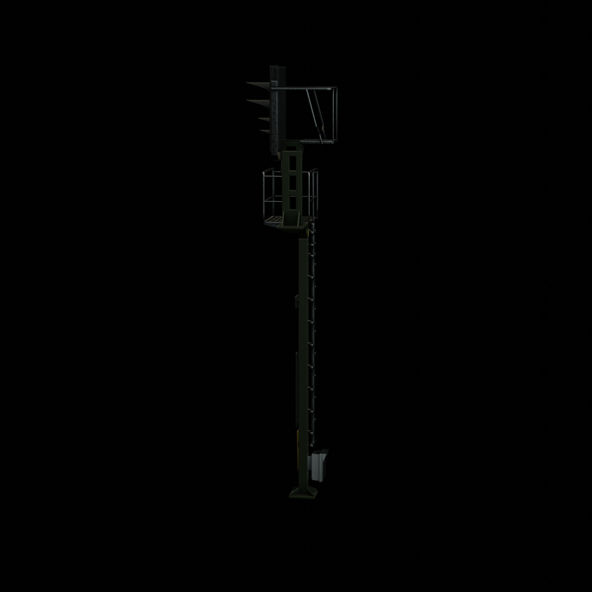KS Railway Signal Post 7000mm Version-9 Low-poly 3D model_23