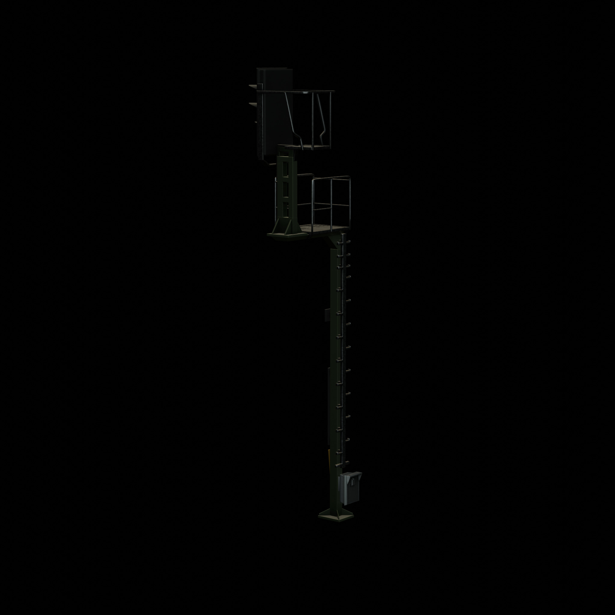 KS Railway Signal Post 7000mm Version-9 Low-poly 3D model_26