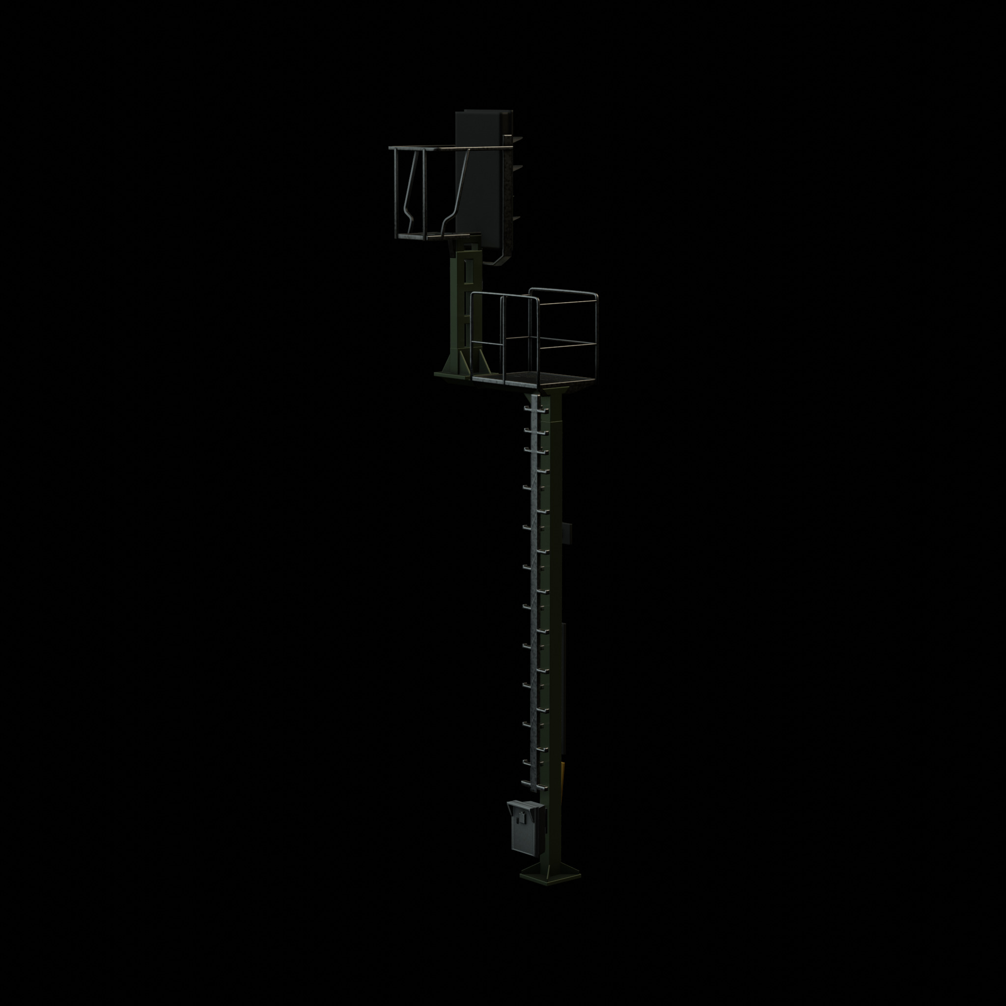 KS Railway Signal Post 7000mm Version-9 Low-poly 3D model_37