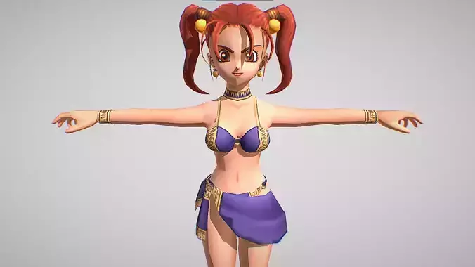 Jessica - Magic Bikini - Dragon Quest Rival Ace  Low-poly 3D model