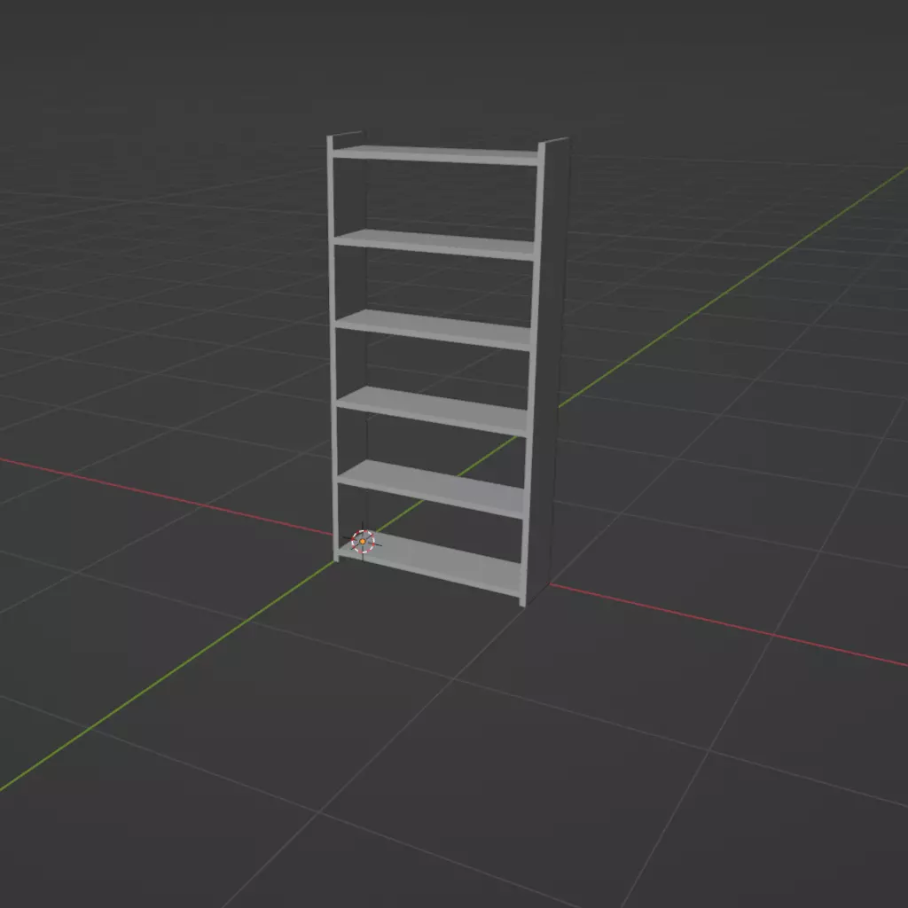 shelves interior storage decor bookcase Free low-poly 3D model
