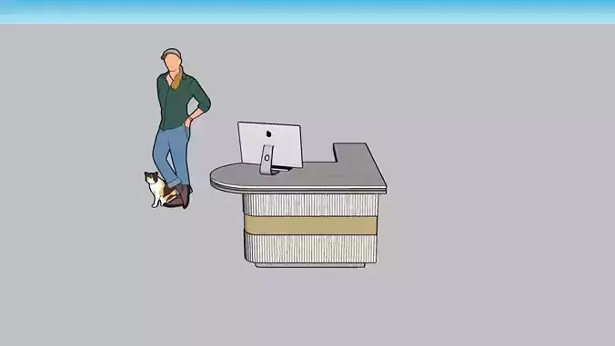 3D Office Table 3D model