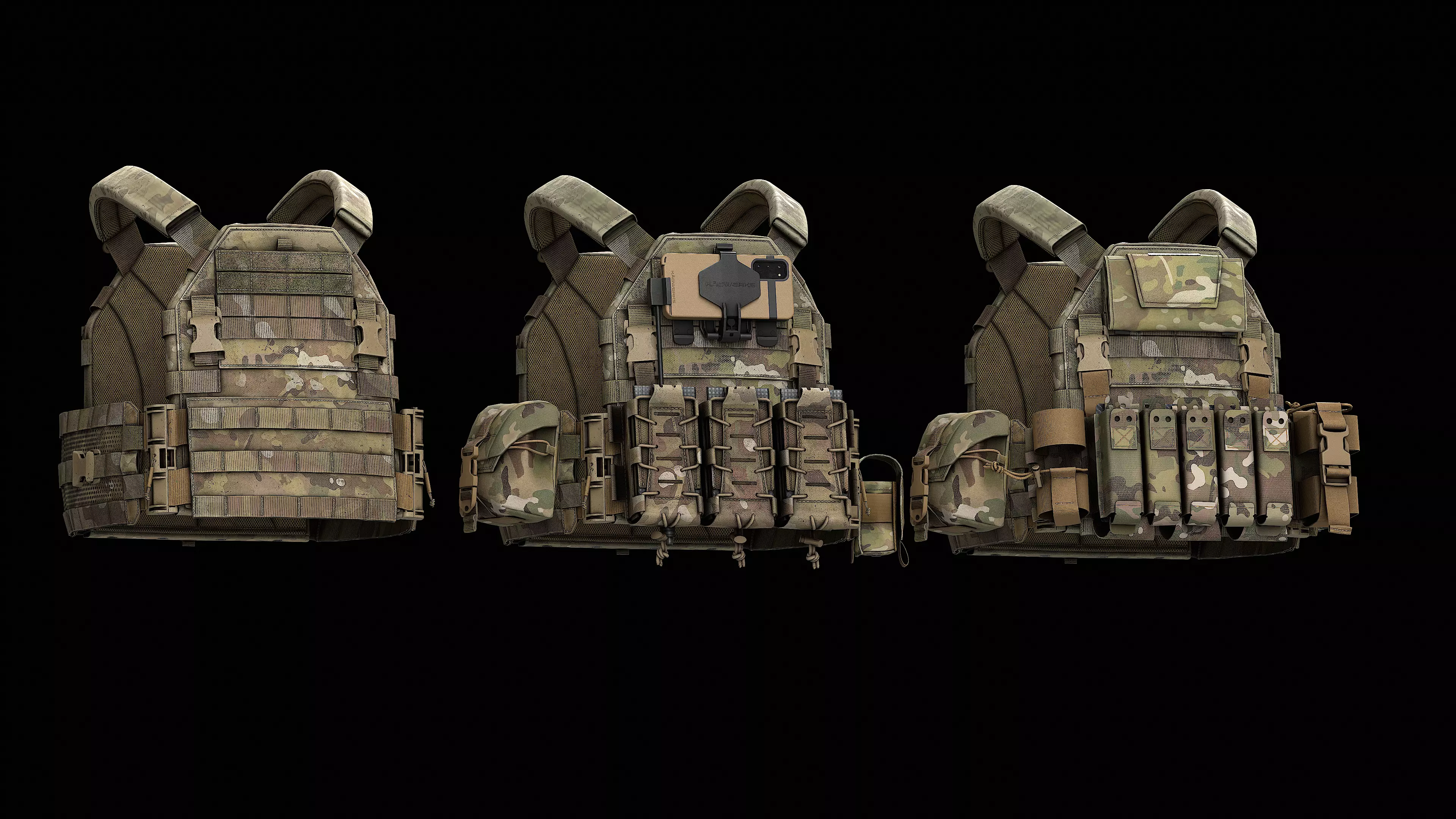 TYR Tactical PICO DSX Assaulter Plate Carrier V1 V2 V3 Low-poly 3D model_0