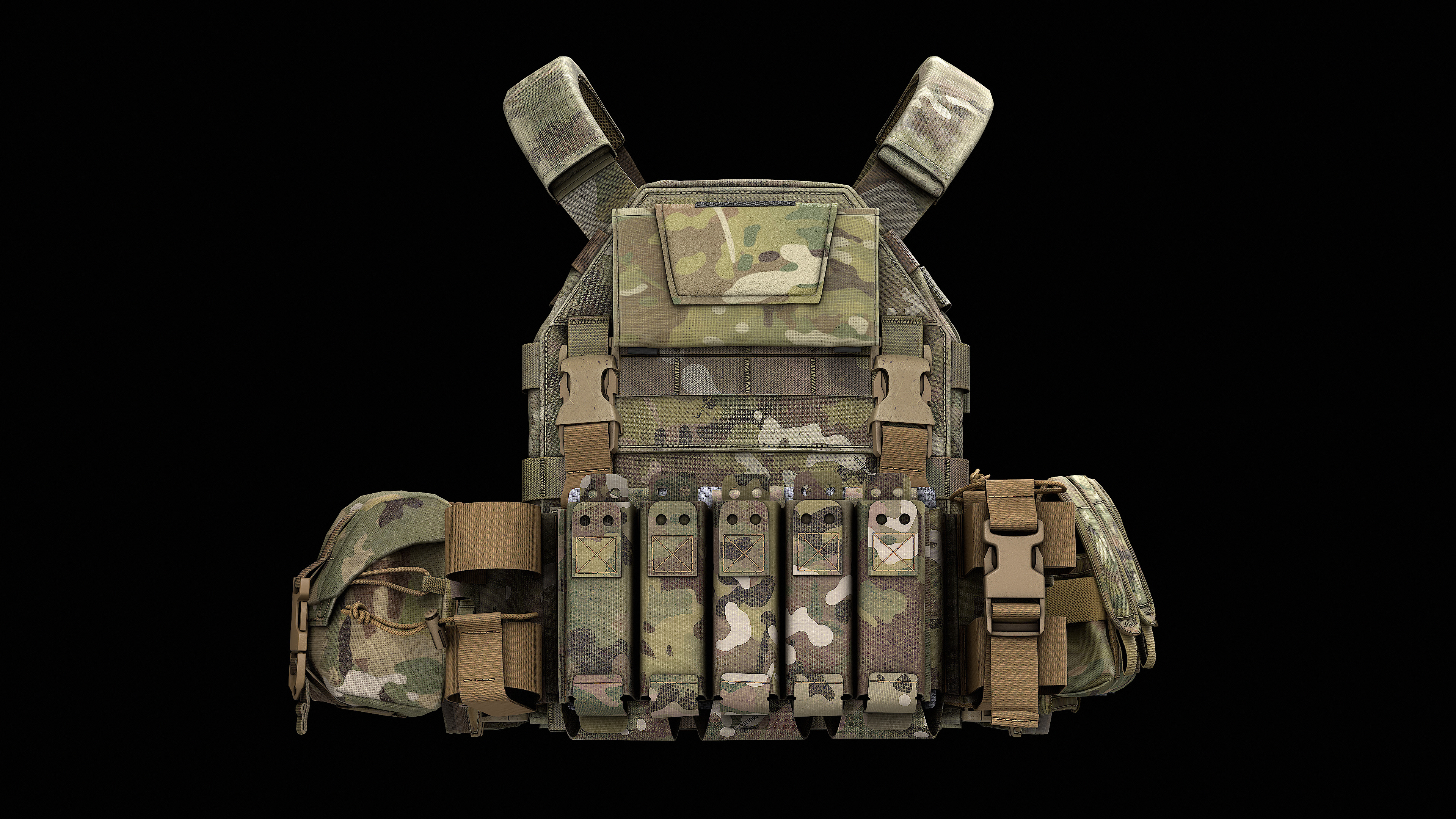 TYR Tactical PICO DSX Assaulter Plate Carrier V1 V2 V3 Low-poly 3D model_11