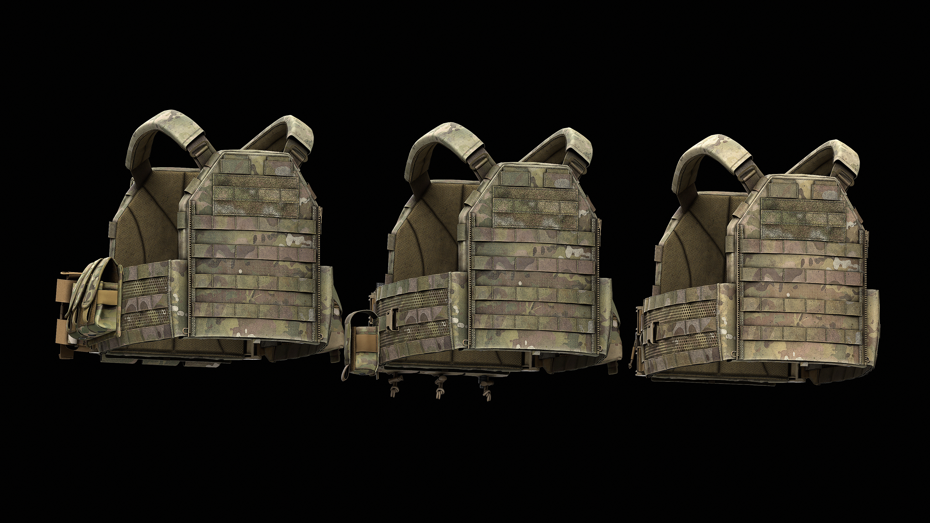 TYR Tactical PICO DSX Assaulter Plate Carrier V1 V2 V3 Low-poly 3D model_1