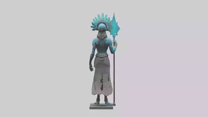 Futuristic Shaman statue model 3D model