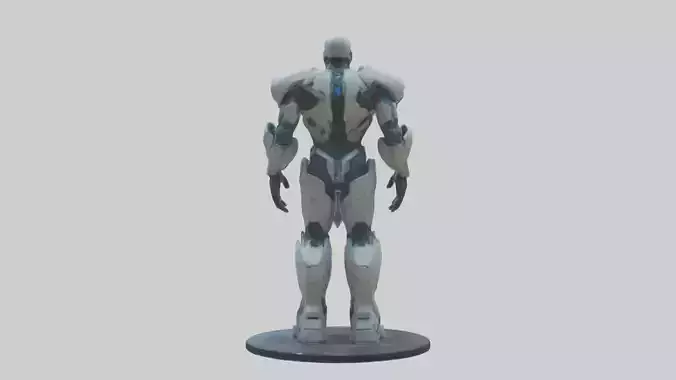 Futuristic Titan statue model