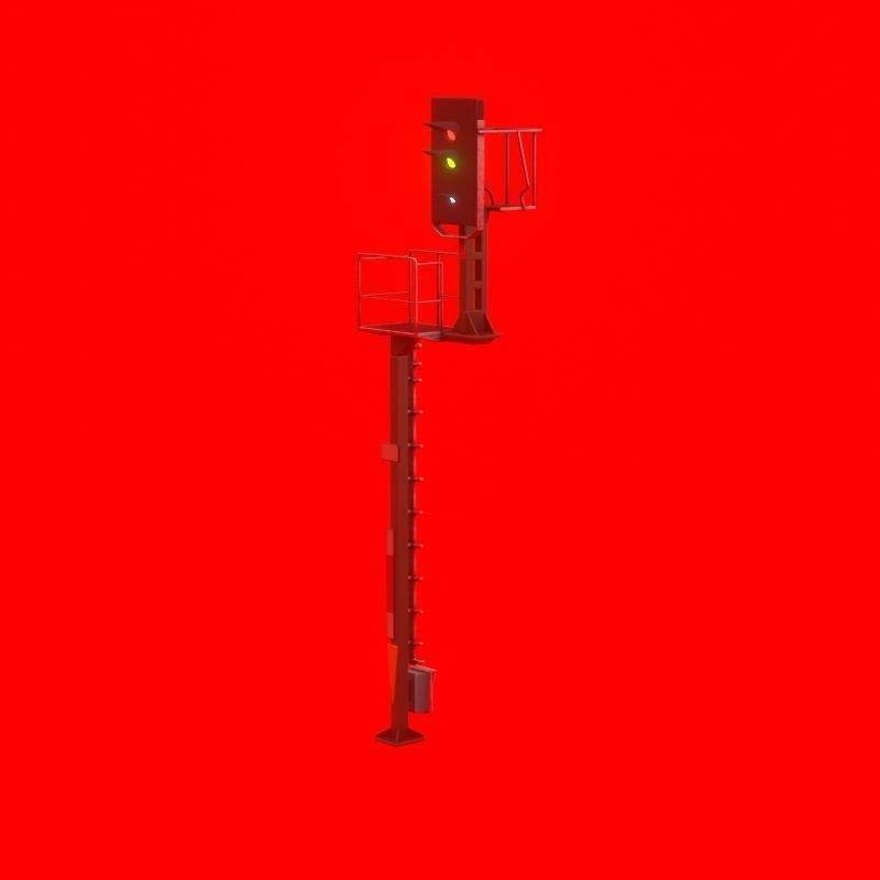 KS Railway Signal Post 7000mm Version-10 Low-poly 3D model_53