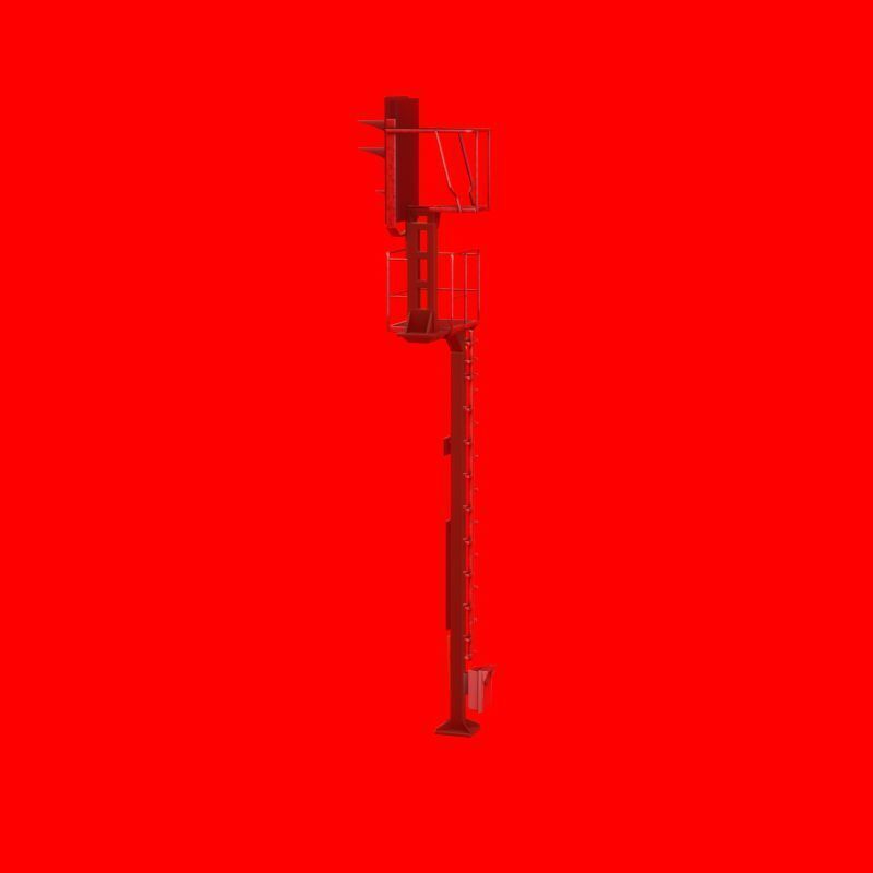 KS Railway Signal Post 7000mm Version-10 Low-poly 3D model_24