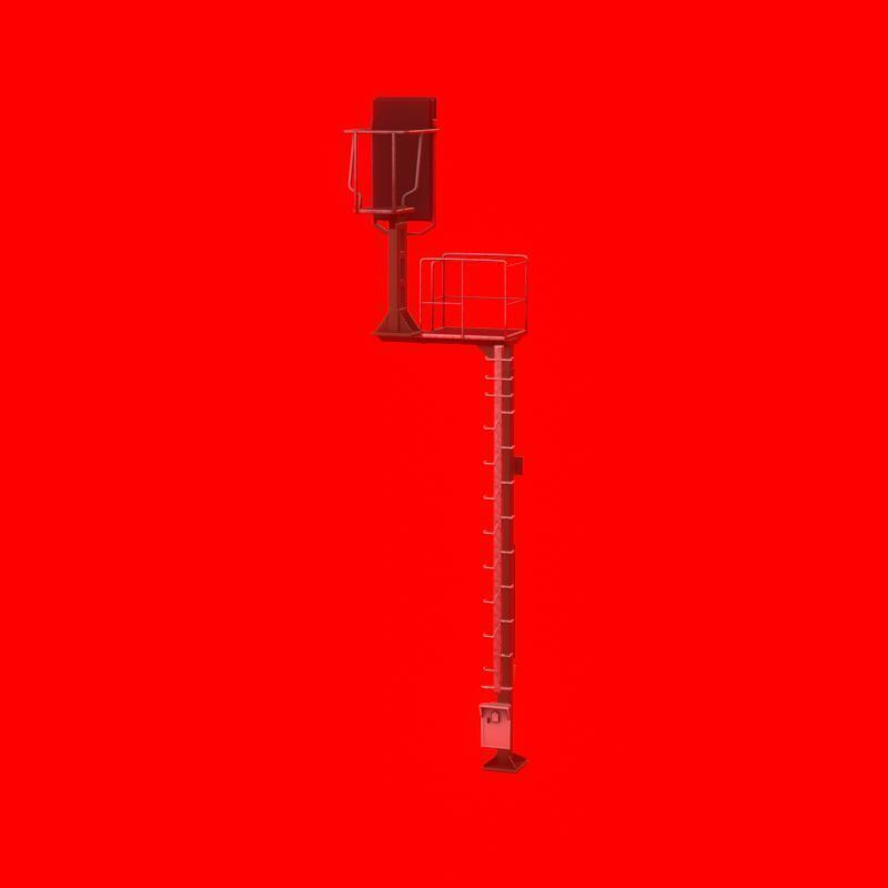 KS Railway Signal Post 7000mm Version-10 Low-poly 3D model_34