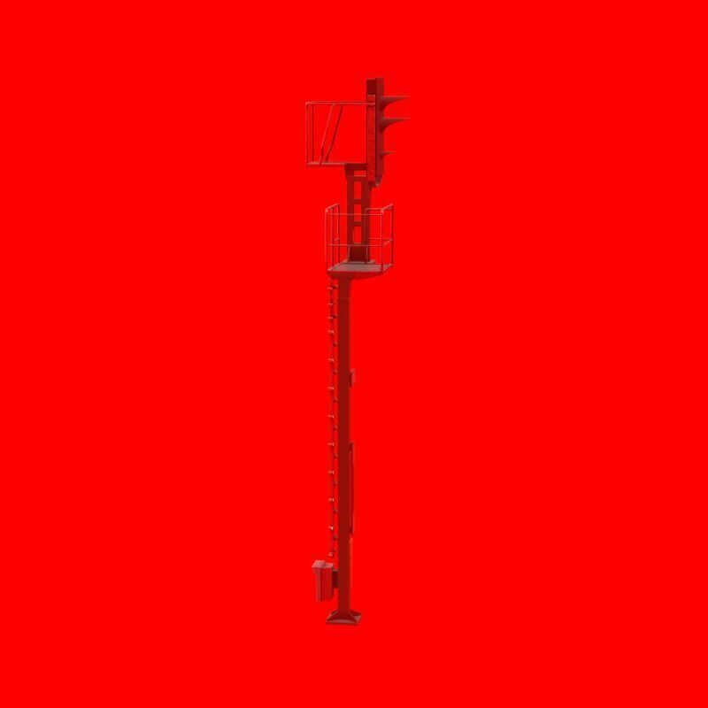 KS Railway Signal Post 7000mm Version-10 Low-poly 3D model_42