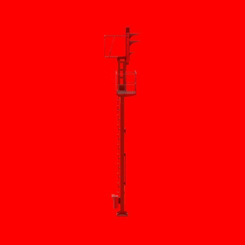 KS Railway Signal Post 7000mm Version-10 Low-poly 3D model_41