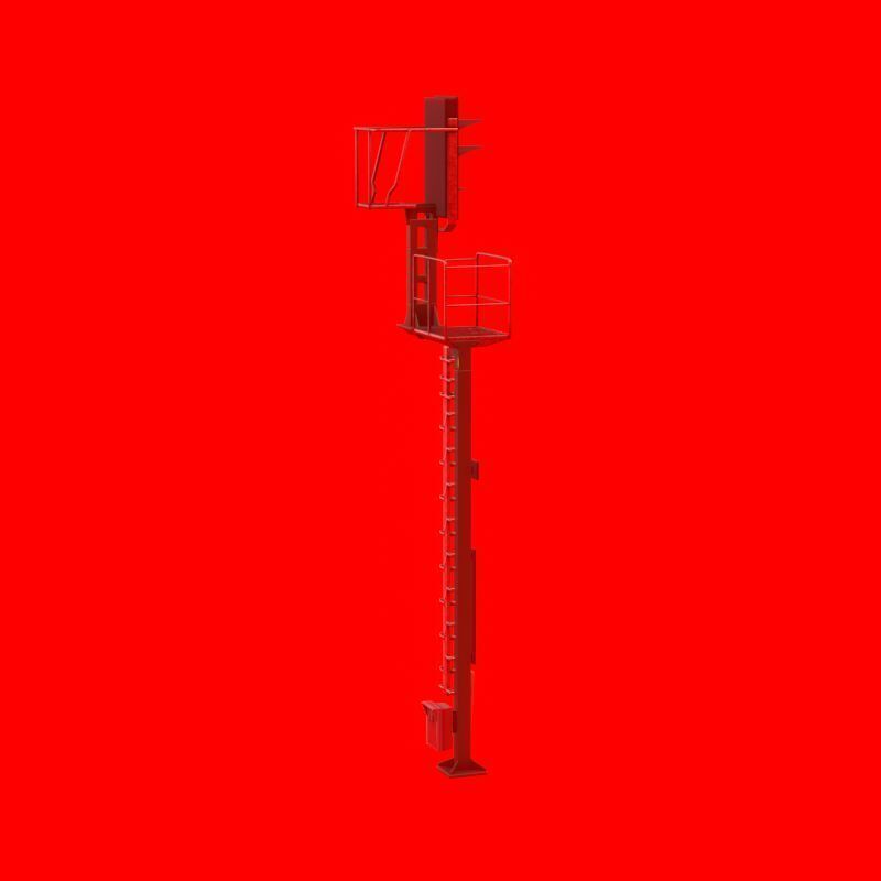 KS Railway Signal Post 7000mm Version-10 Low-poly 3D model_39