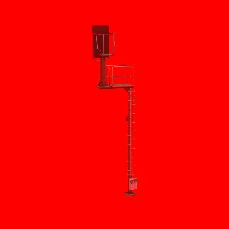 KS Railway Signal Post 7000mm Version-10 Low-poly 3D model_29