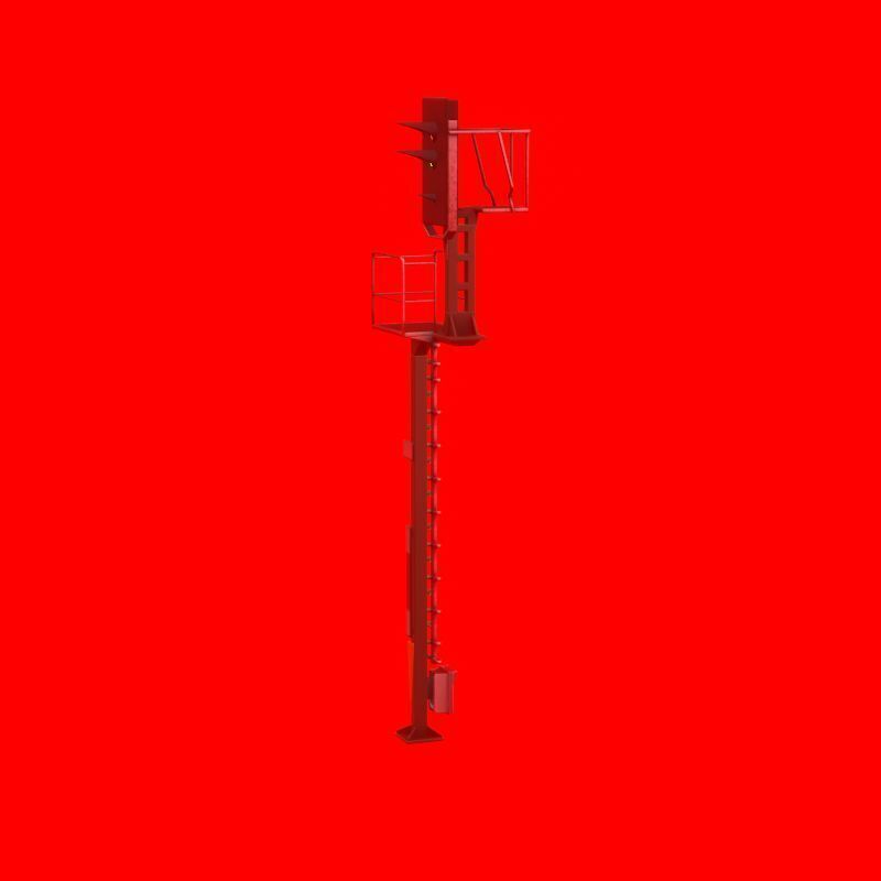 KS Railway Signal Post 7000mm Version-10 Low-poly 3D model_55