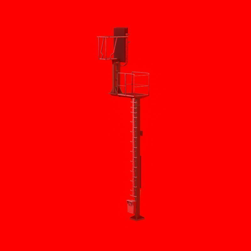 KS Railway Signal Post 7000mm Version-10 Low-poly 3D model_37