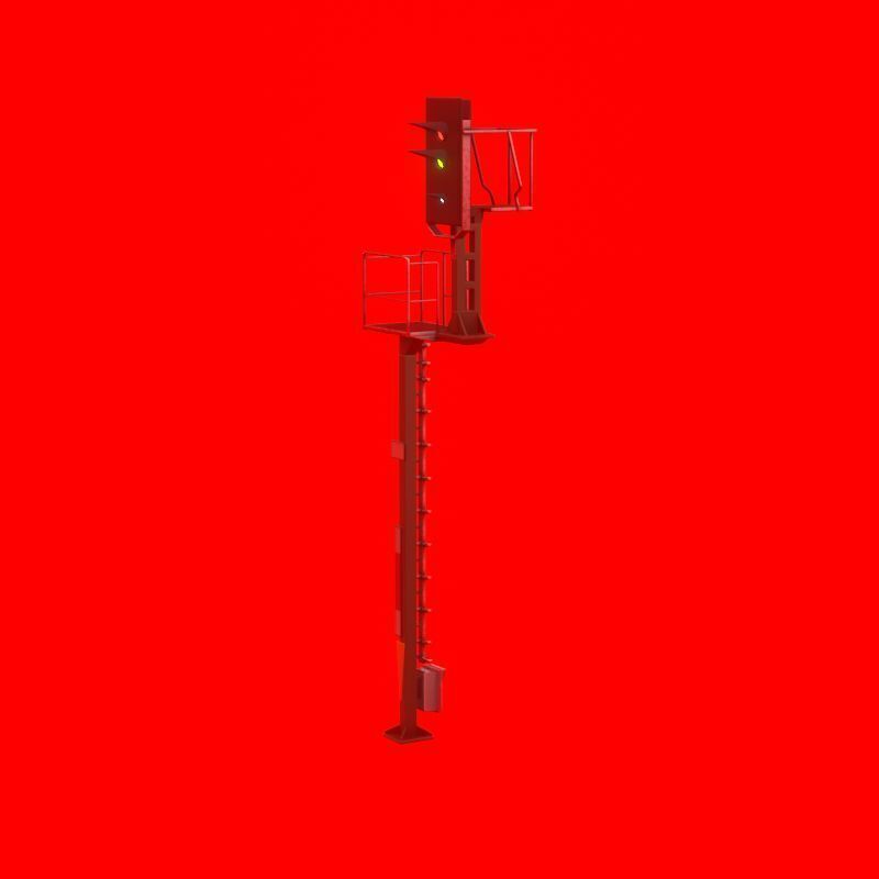 KS Railway Signal Post 7000mm Version-10 Low-poly 3D model_54