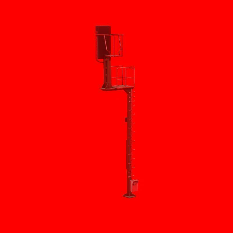 KS Railway Signal Post 7000mm Version-10 Low-poly 3D model_27