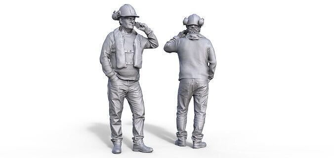 Figure Worker Modelship Schiffsmodell Boot Hafen 3D print model