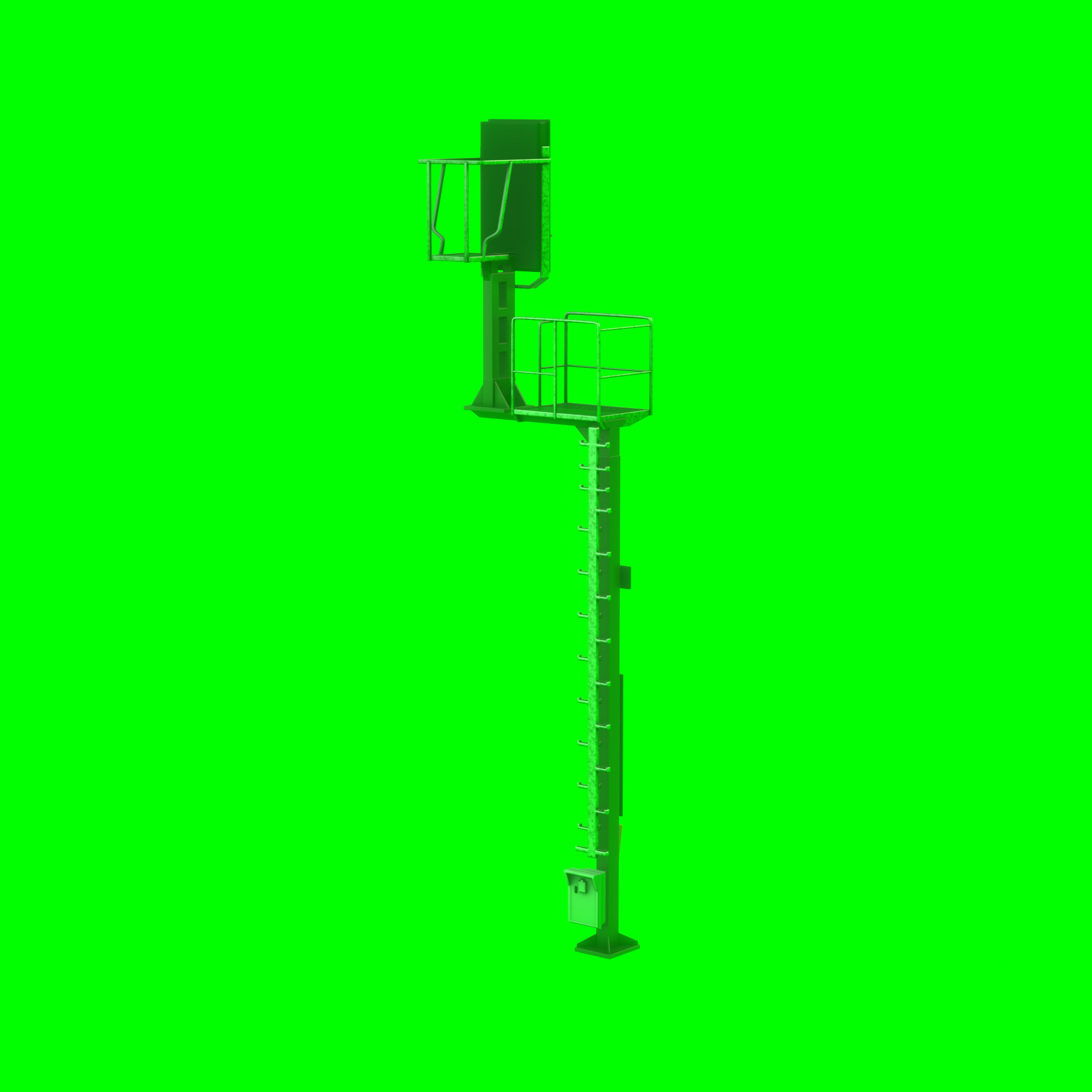 KS Railway Signal Post 7000mm Version-11 Low-poly 3D model_36