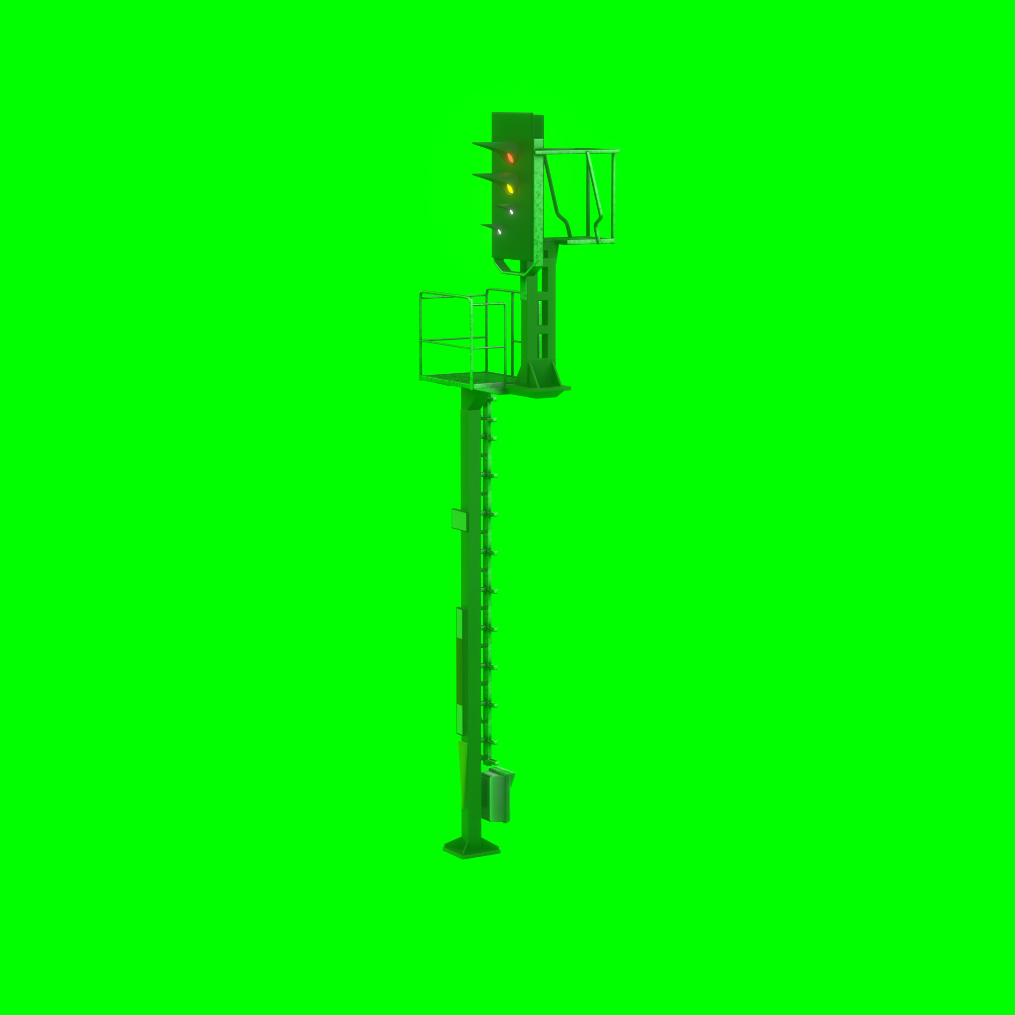 KS Railway Signal Post 7000mm Version-11 Low-poly 3D model_54