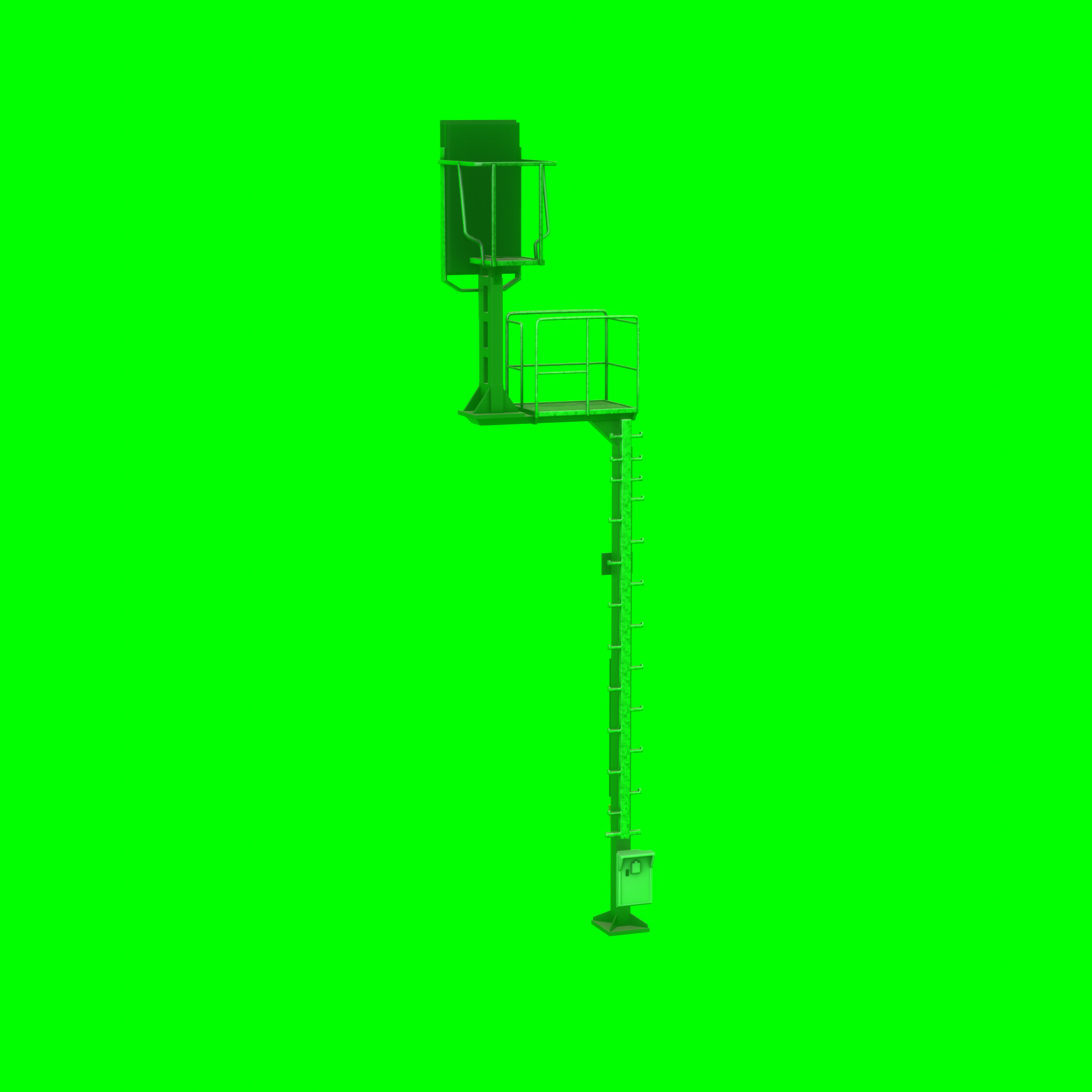 KS Railway Signal Post 7000mm Version-11 Low-poly 3D model_29