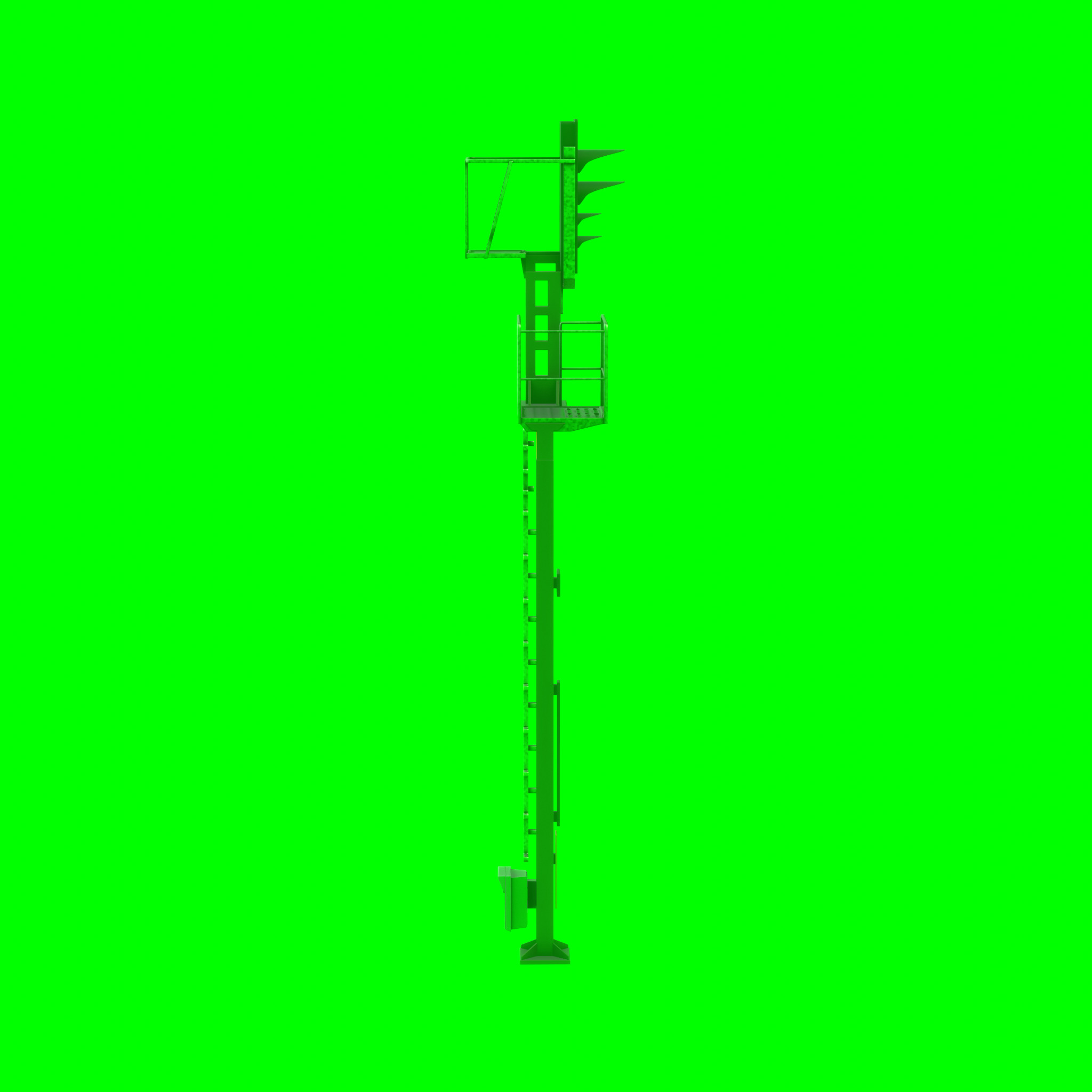 KS Railway Signal Post 7000mm Version-11 Low-poly 3D model_41