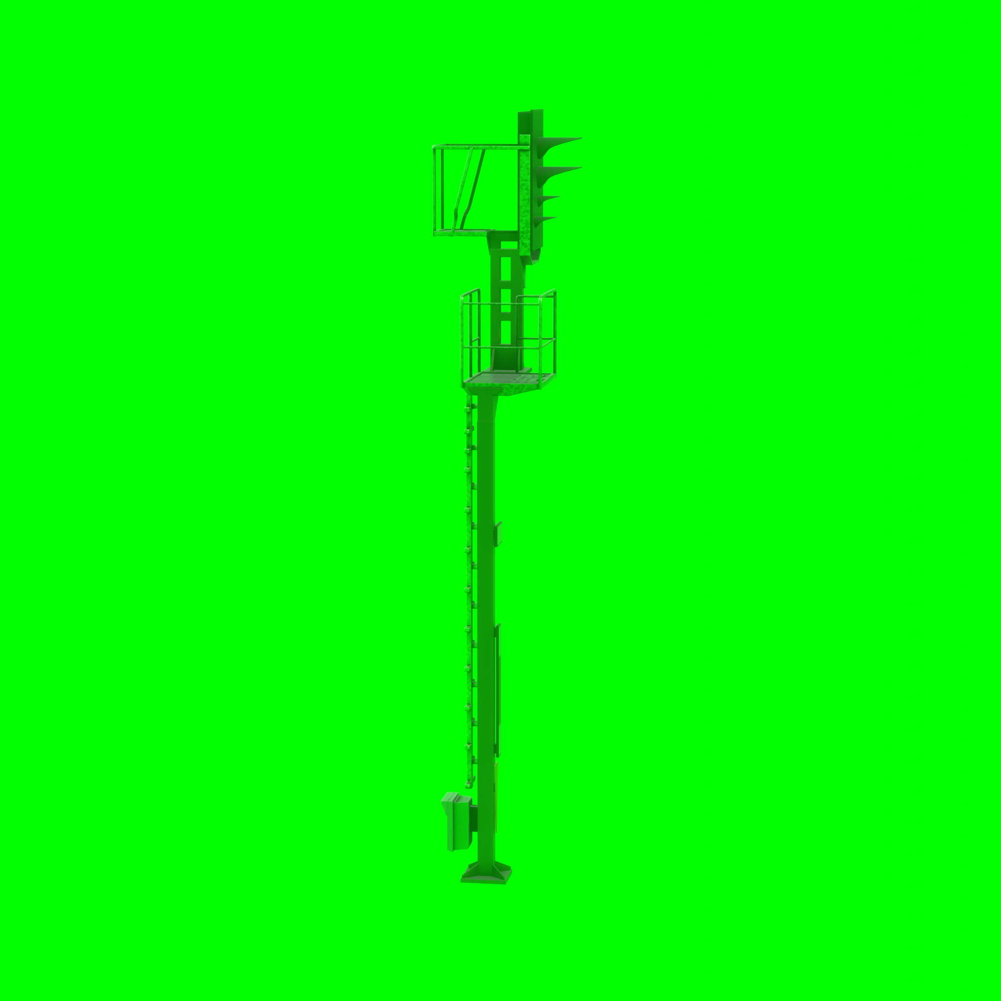 KS Railway Signal Post 7000mm Version-11 Low-poly 3D model_42