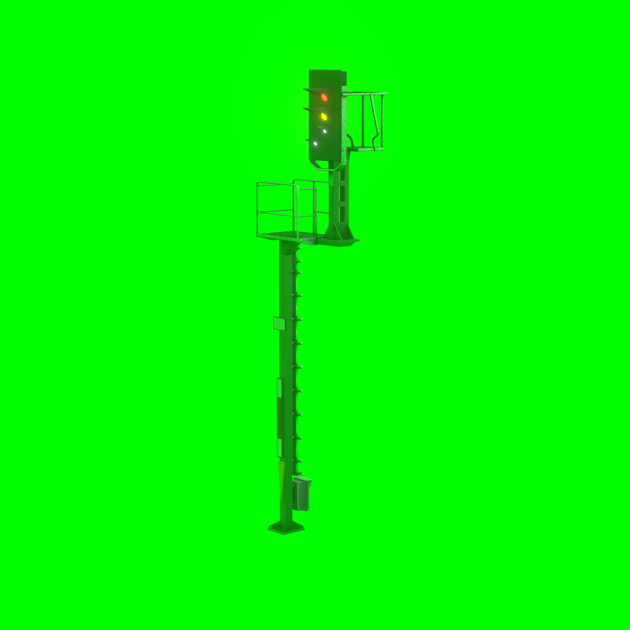 KS Railway Signal Post 7000mm Version-11 Low-poly 3D model_53