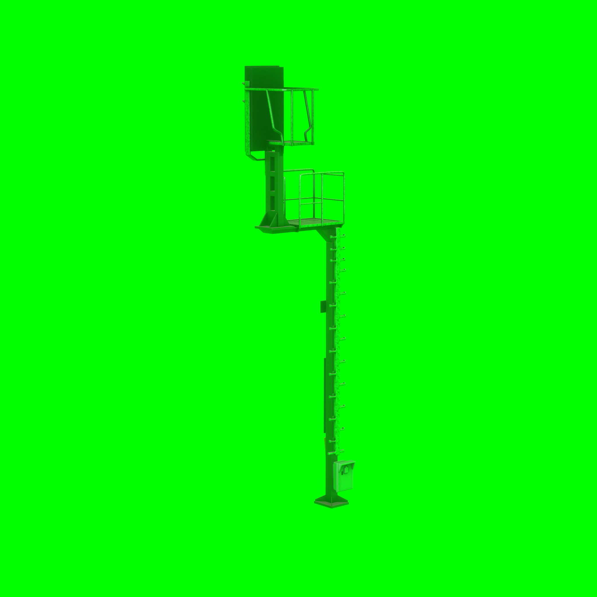 KS Railway Signal Post 7000mm Version-11 Low-poly 3D model_27