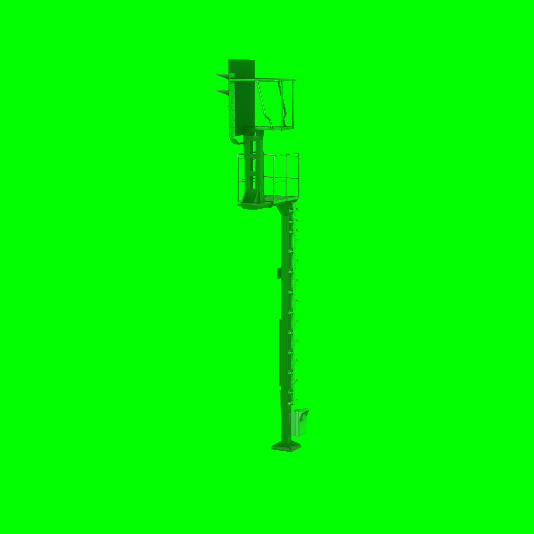 KS Railway Signal Post 7000mm Version-11 Low-poly 3D model_25