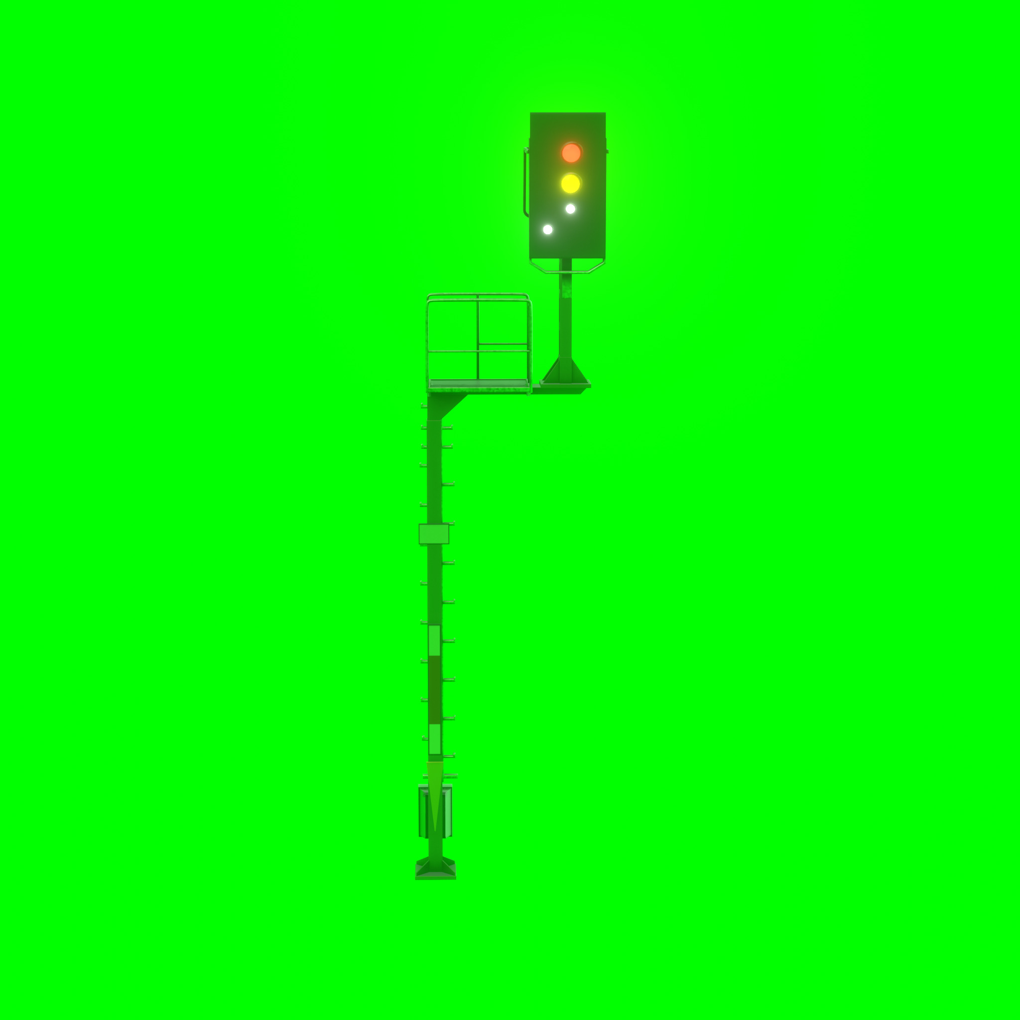 KS Railway Signal Post 7000mm Version-11 Low-poly 3D model_21