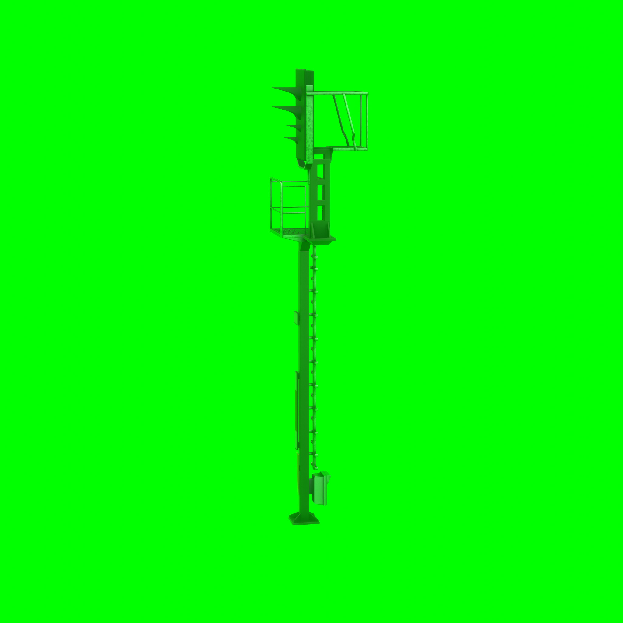 KS Railway Signal Post 7000mm Version-11 Low-poly 3D model_56