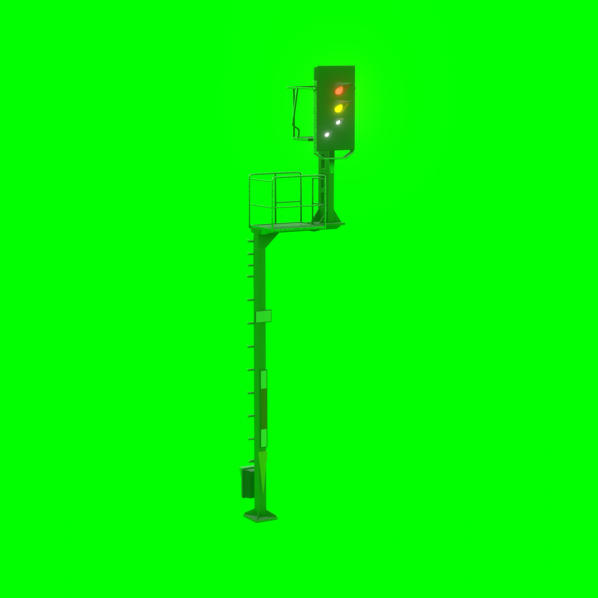 KS Railway Signal Post 7000mm Version-11 Low-poly 3D model_48