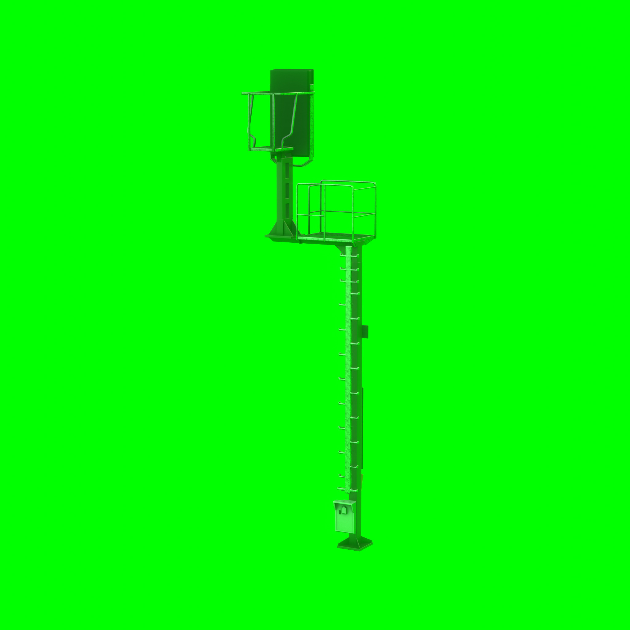 KS Railway Signal Post 7000mm Version-11 Low-poly 3D model_35