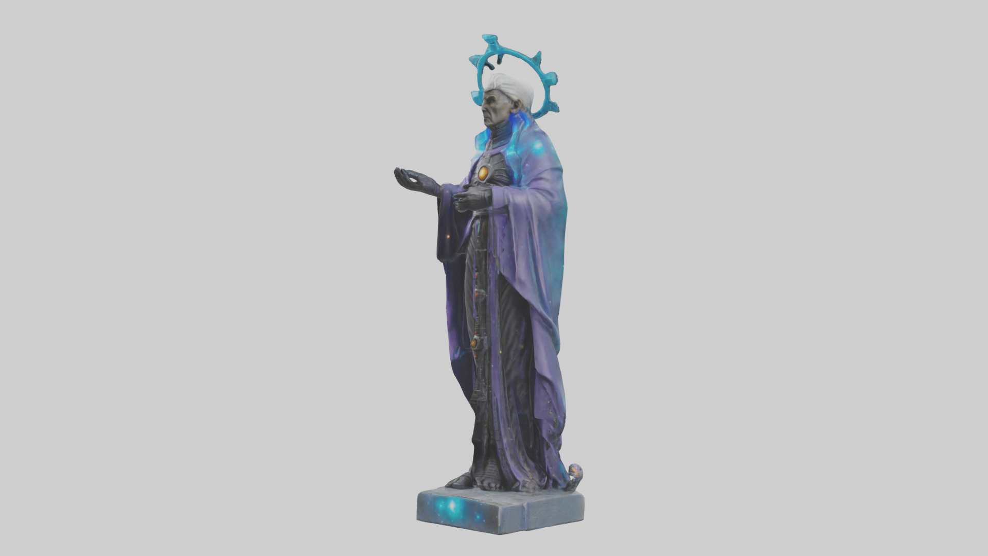 Galactic Priest statue model 3D model_10