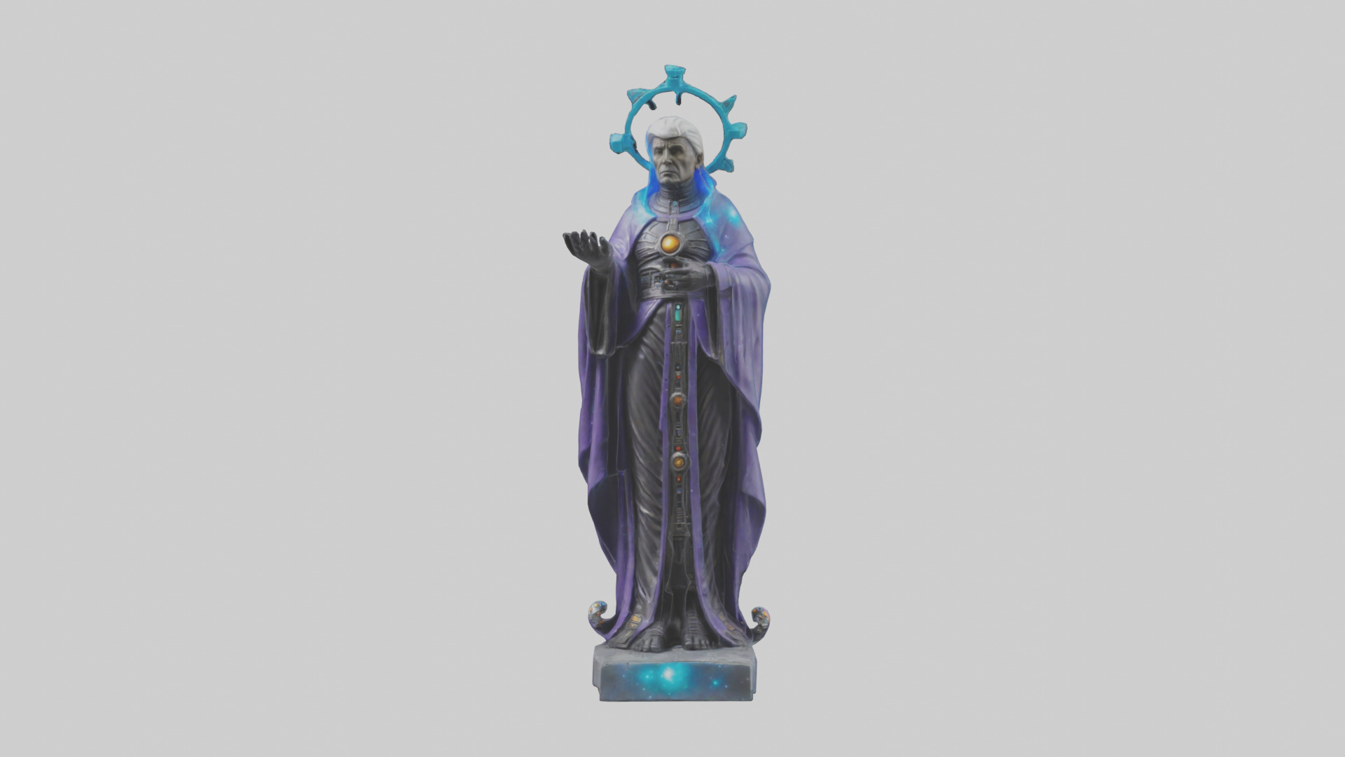Galactic Priest statue model 3D model_9