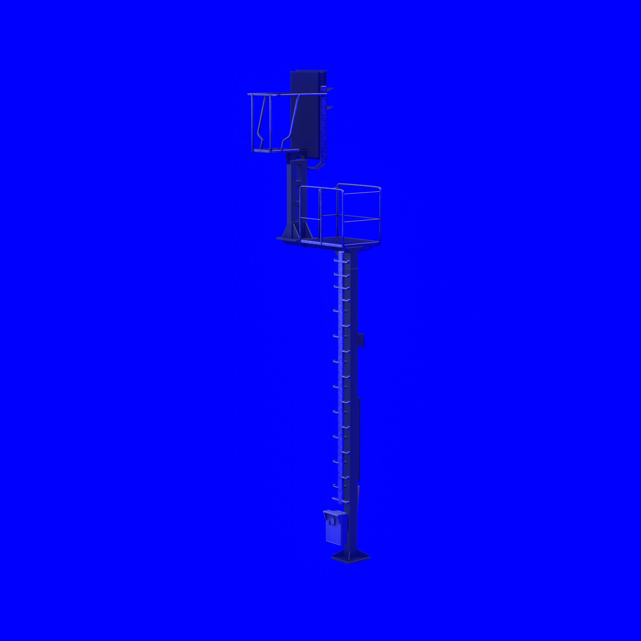 KS Railway Signal Post 7000mm Version-12 Low-poly 3D model_37