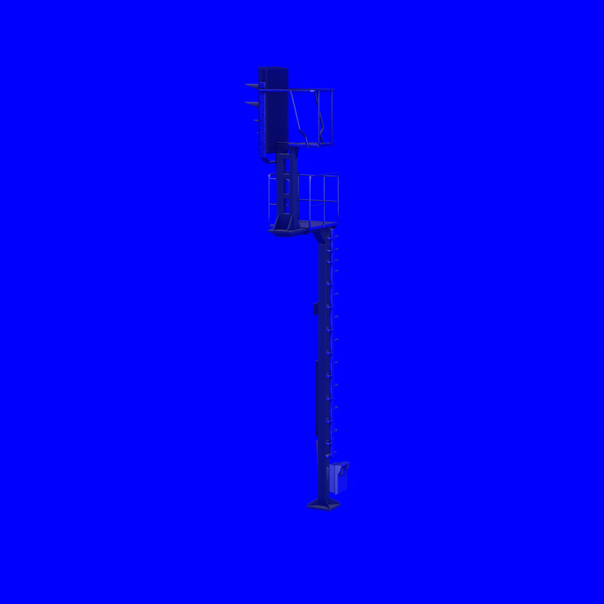 KS Railway Signal Post 7000mm Version-12 Low-poly 3D model_25
