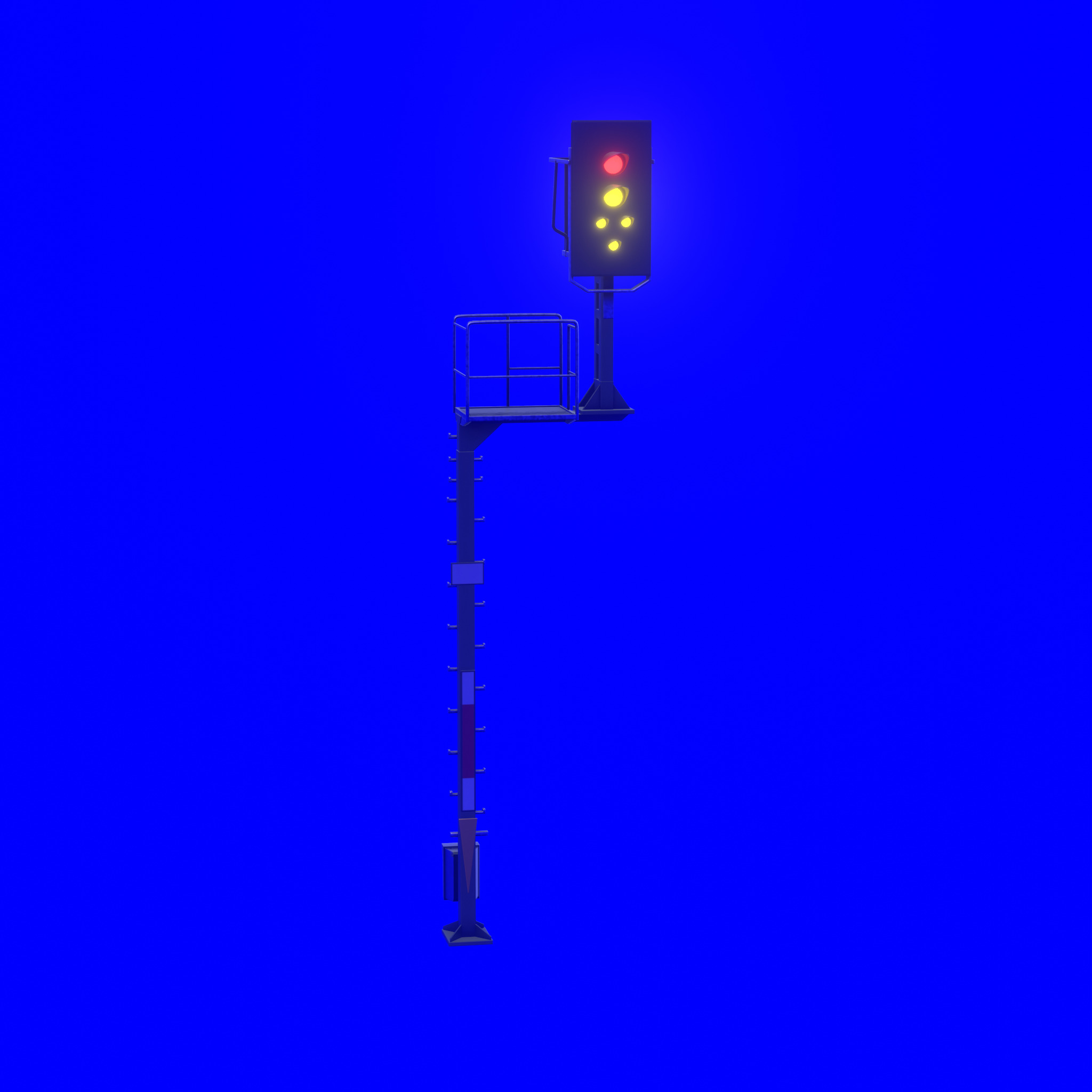 KS Railway Signal Post 7000mm Version-12 Low-poly 3D model_50