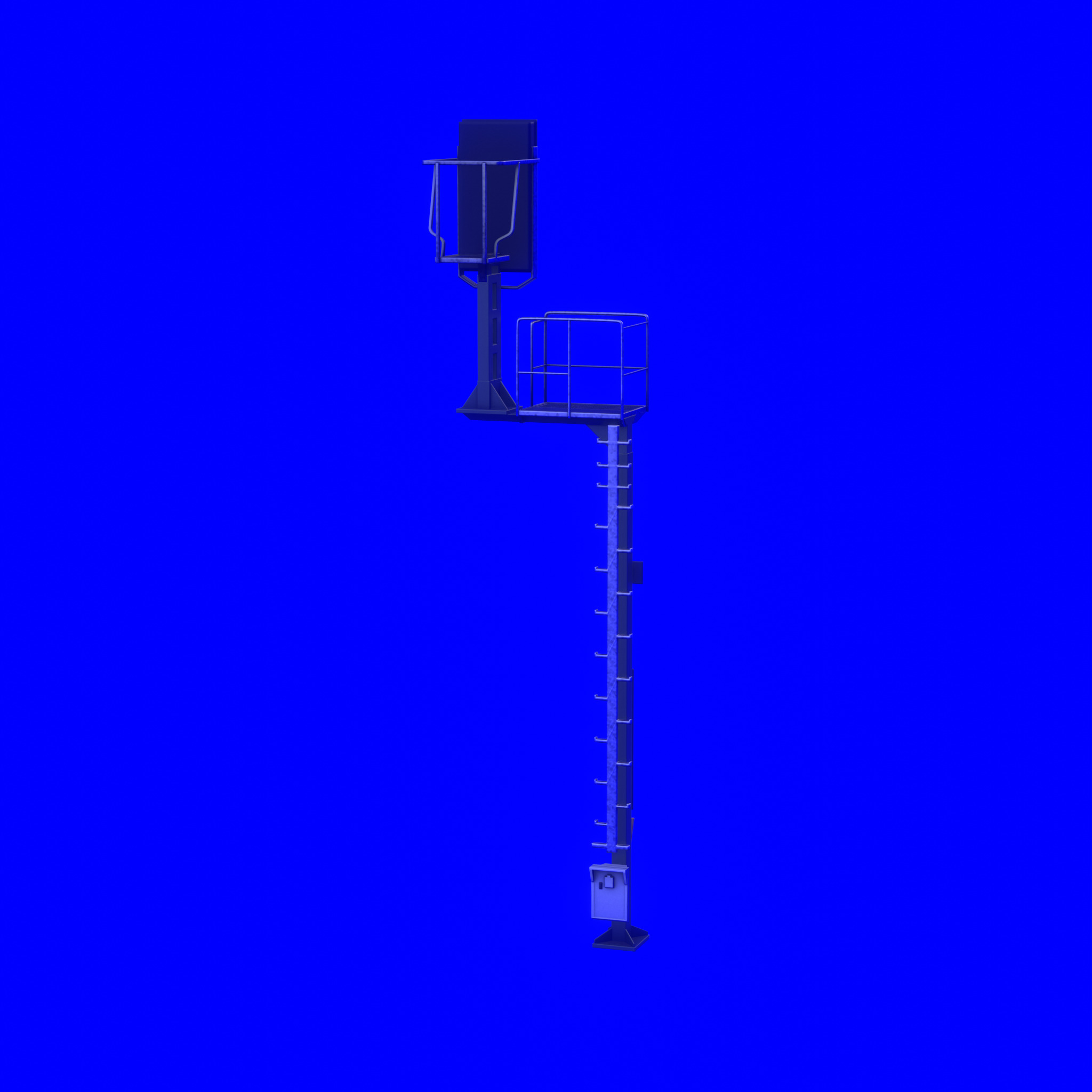 KS Railway Signal Post 7000mm Version-12 Low-poly 3D model_34