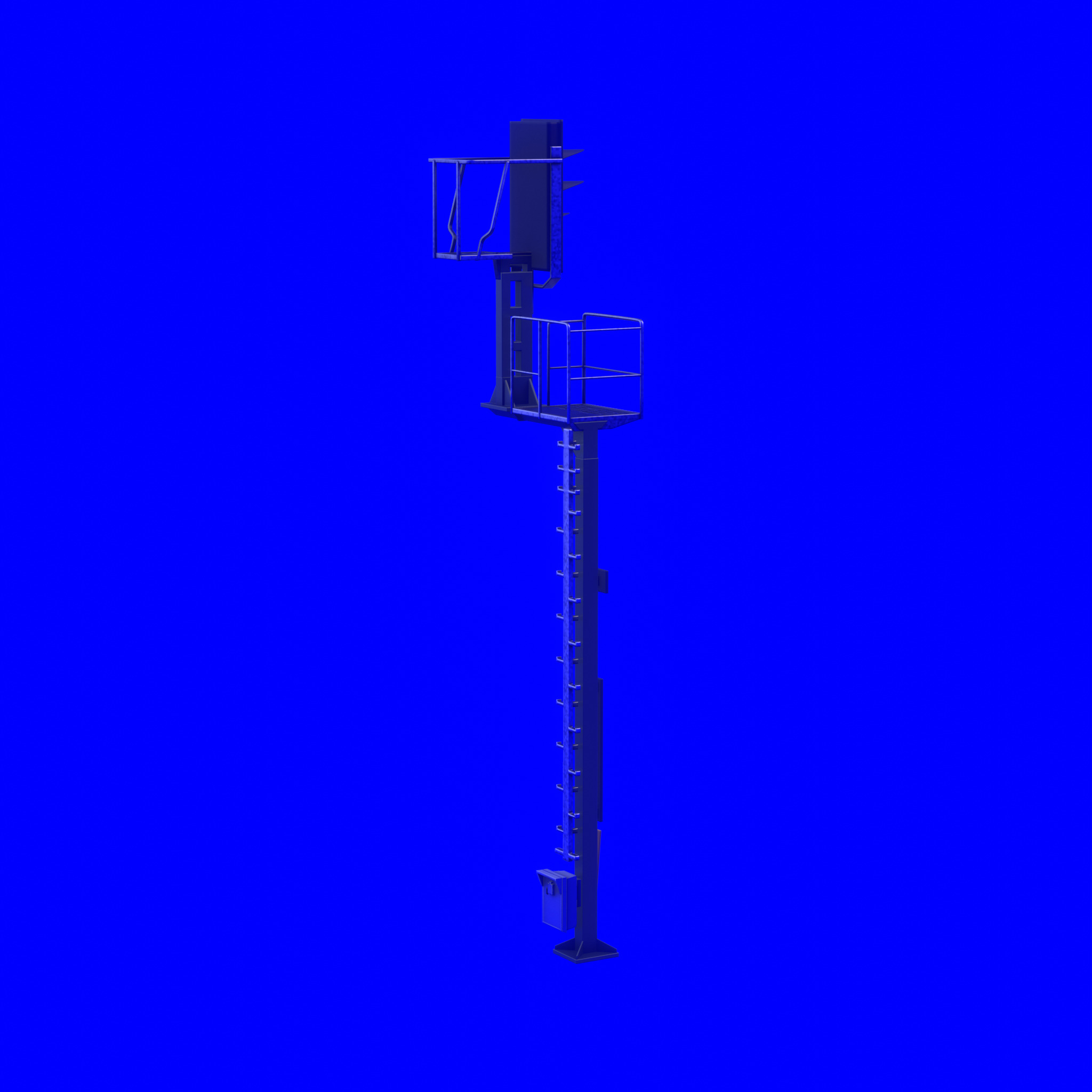 KS Railway Signal Post 7000mm Version-12 Low-poly 3D model_38