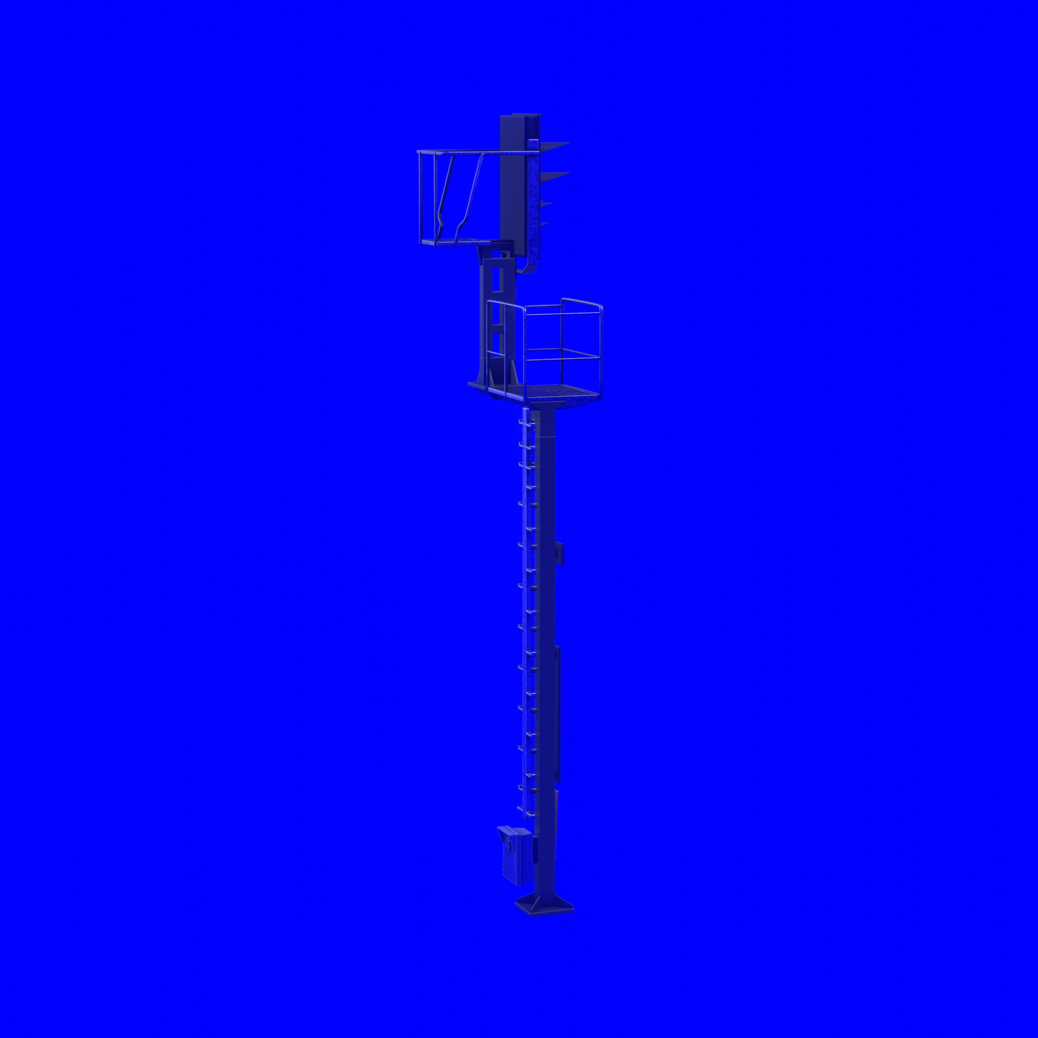KS Railway Signal Post 7000mm Version-12 Low-poly 3D model_39