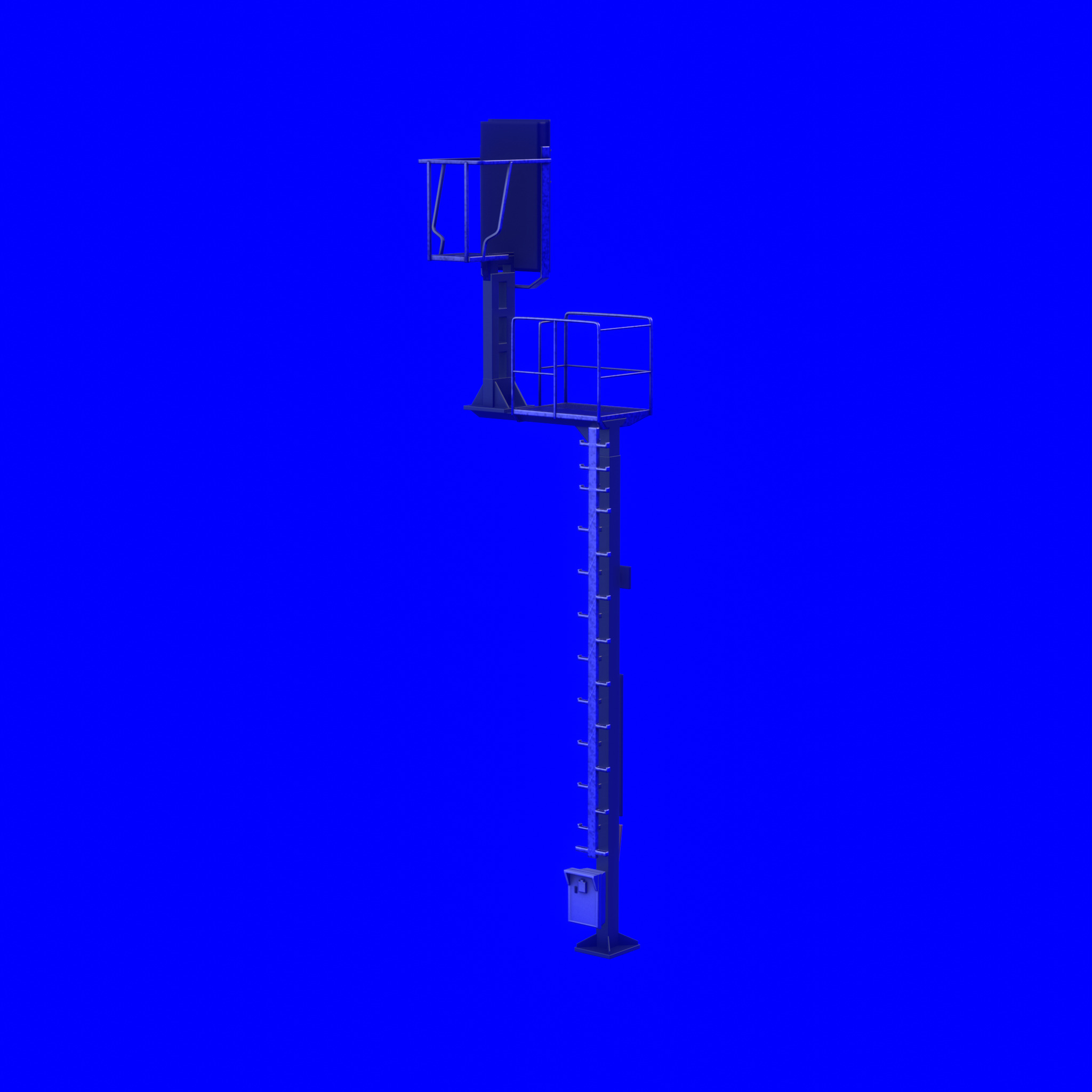 KS Railway Signal Post 7000mm Version-12 Low-poly 3D model_36