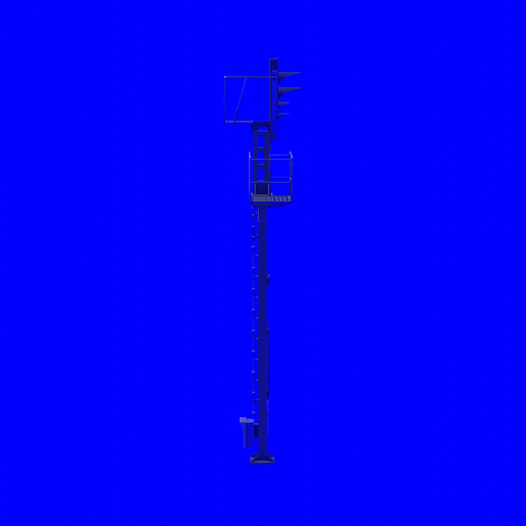KS Railway Signal Post 7000mm Version-12 Low-poly 3D model_41